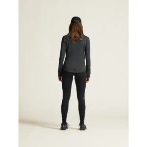 Chaqueta mujer CRAFT PRO EXPLORE WOOL MIDLAYER 1913801, Negro marengo, con modelo, vista posterior de cuerpo entero