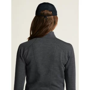 Chaqueta mujer CRAFT PRO EXPLORE WOOL MIDLAYER 1913801, Negro marengo, con modelo, vista posterior