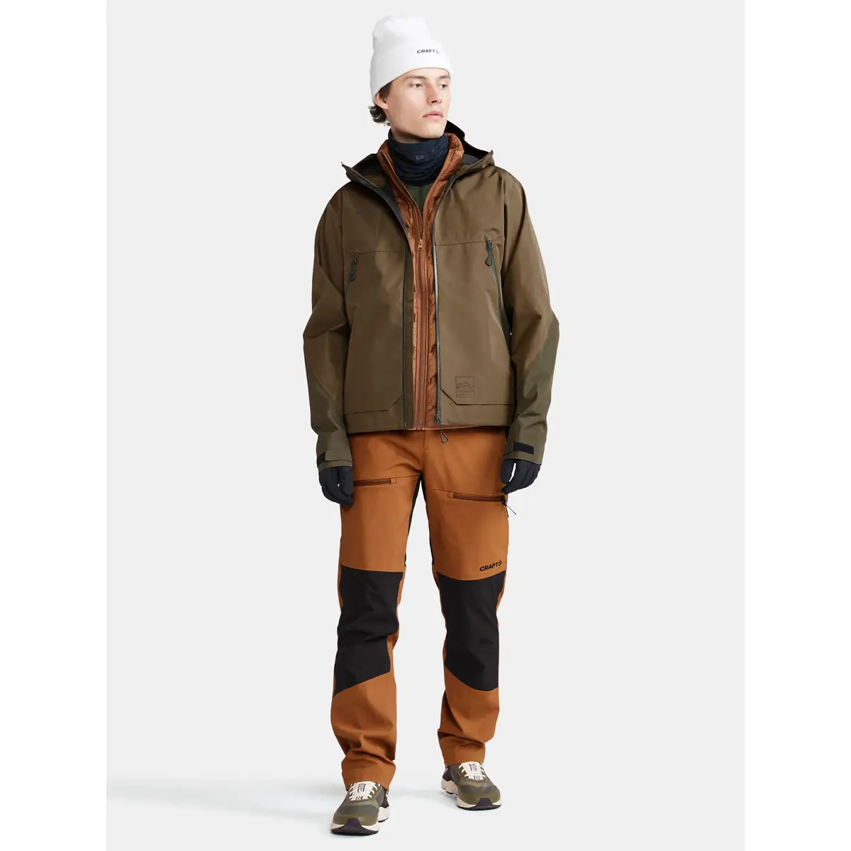 Chaqueta hombre CRAFT ADV EXPLORE SHELL JACKET 1913806 20 Chaqueta hombre CRAFT ADV EXPLORE SHELL JACKET 1913806, Rift, con modelo, vista frontal de cuerpo completo