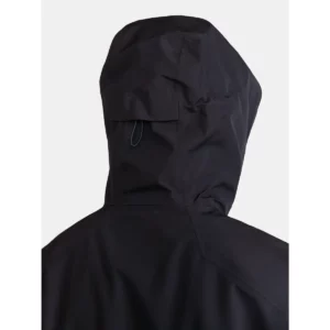 Chaqueta hombre CRAFT ADV EXPLORE SHELL JACKET 1913806, Negro, detalle posterior de la capucha
