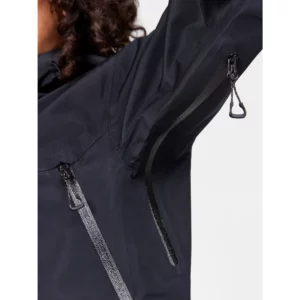 Chaqueta mujer CRAFT ADV EXPLORE SHELL JACKET 1913807, Negro, con modelo, detalle de ventilación bajo el brazo