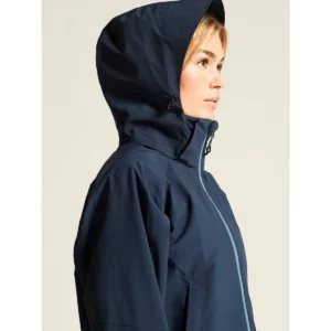 Chaqueta mujer CRAFT CORE EXPLORE SHELL JACKET 1913809, Blaze, con modelo, detalle de la capucha