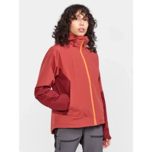 Chaqueta mujer CRAFT CORE EXPLORE SHELL JACKET 1913809, Rust, con modelo, vista frontal