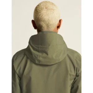 Chaqueta mujer CRAFT CORE EXPLORE SHELL JACKET 1913809, Rift, con modelo, detalle posterior del cuello y capucha