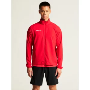 Chaqueta hombre CRAFT RUSH 2.0 TRAINING JACKET 1914672, Bright red, con modelo, vista frontal