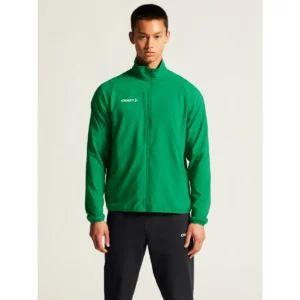 Chaqueta hombre CRAFT RUSH 2.0 TRAINING JACKET 1914672, Team green, con modelo, vista frontal