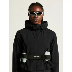Cortavientos mujer CRAFT ADV JOIN WINDBREAKER 1914692, Negro, con modelo, detalle frontal