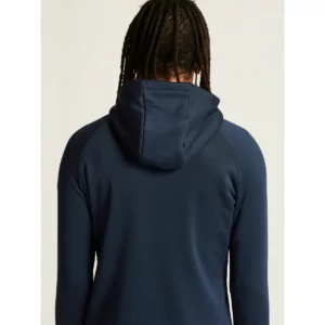 Chaqueta polar hombre CRAFT EXPLORE POWER FLEECE 1915240, Blaze, con modelo, detalle posterior de capucha