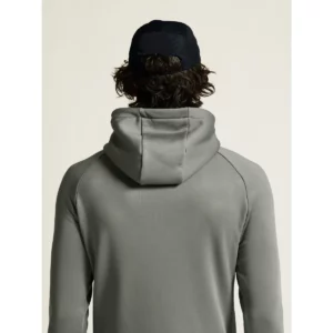 Chaqueta polar hombre CRAFT EXPLORE POWER FLEECE 1915240, Leaf, con modelo, detalle posterior de capucha