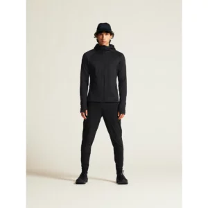 Chaqueta polar hombre CRAFT EXPLORE POWER FLEECE 1915240, Negro, con modelo, vista frontal de cuerpo entero