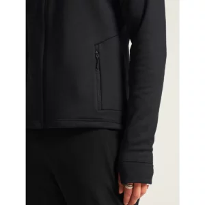 Chaqueta polar hombre CRAFT EXPLORE POWER FLEECE 1915240, Negro, con modelo, detalle de bolsillo y puño