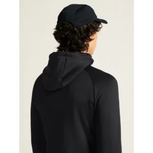 Chaqueta polar hombre CRAFT EXPLORE POWER FLEECE 1915240, Negro, con modelo, detalle posterior de capucha