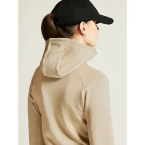 Chaqueta polar mujer CRAFT EXPLORE POWER FLEECE 1915241, Hay, con modelo, detalle posterior de capucha