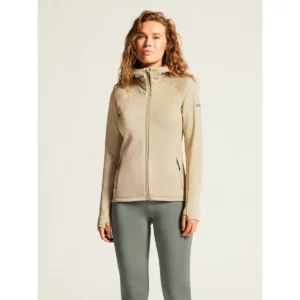 Chaqueta polar mujer CRAFT EXPLORE POWER FLEECE 1915241, Hay, con modelo, vista frontal