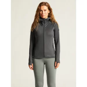 Chaqueta polar mujer CRAFT EXPLORE POWER FLEECE 1915241, Granite, con modelo, vista frontal