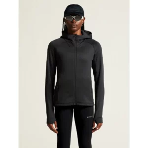 Chaqueta polar mujer CRAFT EXPLORE POWER FLEECE 1915241, Negro, con modelo, vista frontal