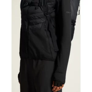 Chaqueta mujer CRAFT ADV EXPLORE LT. DOWN HYBRID JKT 1915257, detalle lateral con modelo