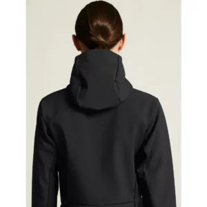Chaqueta mujer CRAFT ADV EXPLORE SOFTSHELL 2.0 JKT 1915259, con modelo, detalle posterior de la capucha