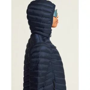 Chaqueta mujer CRAFT CORE EXPLORE LT. INSULATION JKT 1915261, Blaze, con modelo, vista lateral con capucha puesta