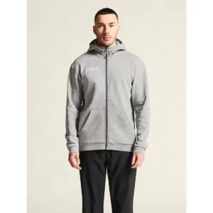 Sudadera hombre CRAFT COMMUNITY 2.0 LOGO FZ HOODIE 1915295, con modelo, vista frontal