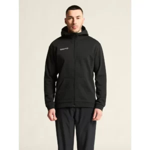 Sudadera hombre CRAFT COMMUNITY 2.0 LOGO FZ HOODIE 1915295, con modelo, vista frontal