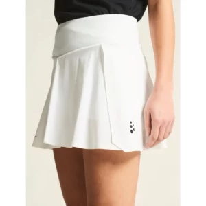 Falda mujer CRAFT ABILITY SKIRT 1916048, Blanco, con modelo, detalle de cintura y pliegues