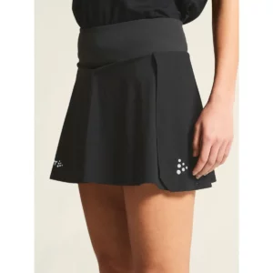 Falda mujer CRAFT ABILITY SKIRT 1916048, Negro, con modelo, detalle frontal de la falda