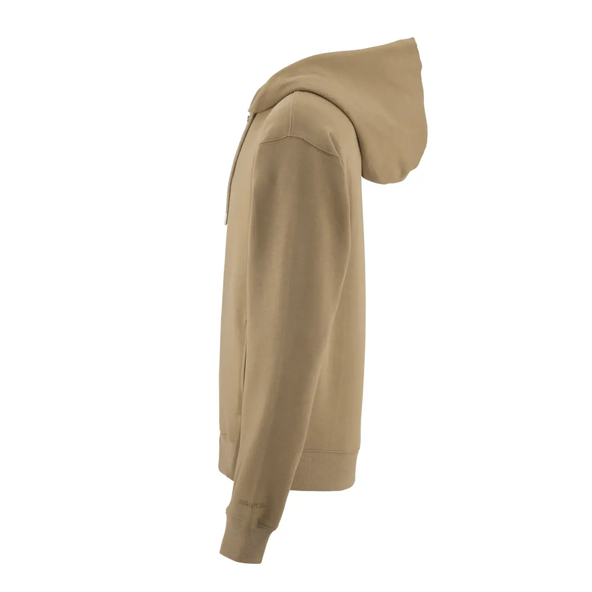 Sudadera hombre CRAFT FREQUENT FZ HOODIE 1916306 4 Sudadera hombre CRAFT FREQUENT FZ HOODIE 1916306, Taupe, lateral izquierdo
