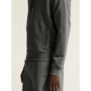 Sudadera hombre CRAFT FREQUENT FZ HOODIE 1916306, Lava, con modelo, detalle del bolsillo y el puño