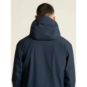 Chaqueta hombre CRAFT EXPLORE PADDED JACKET 1916338, Blaze, con modelo, detalle posterior de capucha y hombros