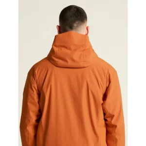 Chaqueta hombre CRAFT EXPLORE PADDED JACKET 1916338, Buff, con modelo, detalle posterior de capucha y hombros