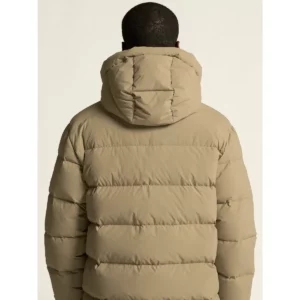 Chaqueta hombre CRAFT URBAN DOWN PUFFER JACKET 1916374, Taupe, con modelo, detalle posterior de capucha