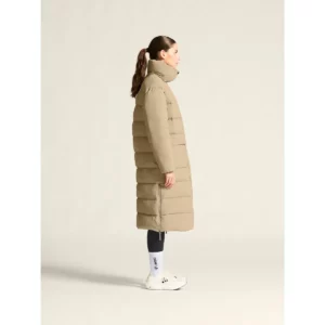 Abrigo mujer CRAFT URBAN LONG PADDED COAT 1916376, Taupe, con modelo, lateral de cuerpo completo