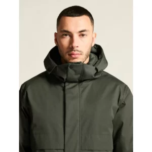 Parka hombre CRAFT URBAN PADDED PARKA 1916377, Chimera, con modelo, detalle de cuello y pecho