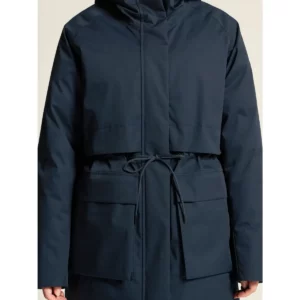 Parka mujer CRAFT URBAN PADDED PARKA 1916378, Blaze, con modelo, detalle frontal de cintura y bolsillos