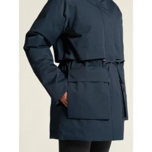 Parka mujer CRAFT URBAN PADDED PARKA 1916378, Blaze, con modelo, detalle del bolsillo lateral