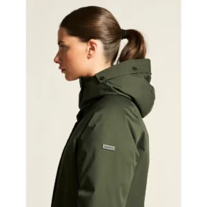 Parka mujer CRAFT URBAN PADDED PARKA 1916378, Chimera, con modelo, detalle lateral de cuello y capucha