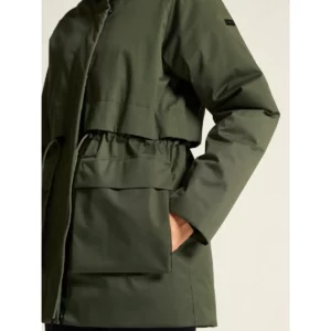 Parka mujer CRAFT URBAN PADDED PARKA 1916378, Chimera, con modelo, detalle del bolsillo lateral