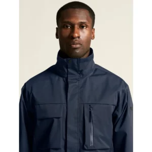 Chaqueta hombre CRAFT URBAN JACKET 1916379, Blaze, con modelo, detalle frontal de cuello y pecho