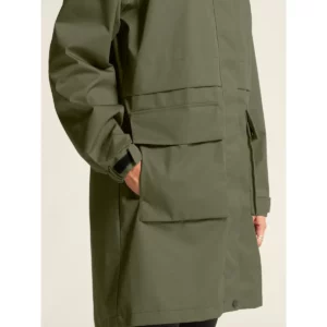 Parka mujer CRAFT URBAN PARKA 1916380, Chimera, con modelo, detalle del bolsillo