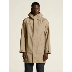 Abrigo unisex CRAFT URBAN SHELL COAT 1916385, Taupe, con modelo, vista frontal