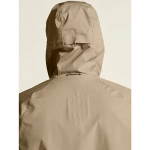 Abrigo unisex CRAFT URBAN SHELL COAT 1916385, Taupe, con modelo, detalle posterior de la capucha