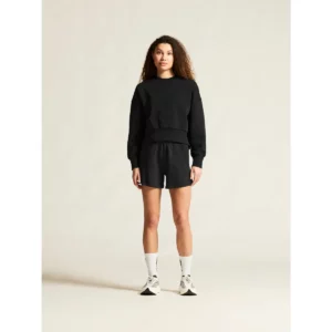 Sudadera mujer CRAFT FREQUENT CROPPED RN C17241, Negro, con modelo, vista frontal