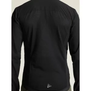 Cortavientos hombre CRAFT ENDUR LIGHT WIND JACKET C17325, Negro, con modelo, detalle posterior de la espalda