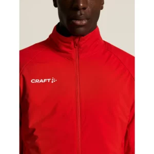 Chaqueta hombre CRAFT NORDIC SKI CLUB 2.0 C17900, Bright red, detalle del cuello