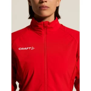 Chaqueta mujer CRAFT NORDIC SKI CLUB 2.0 C17901, Bright red, detalle del cuello