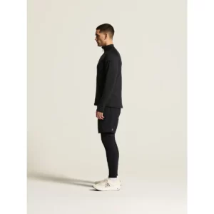 Polar hombre CRAFT EXPLORE POWER FLEECE HALF ZIP C18113, Negro, con modelo, lateral izquierdo