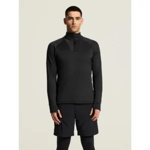 Polar hombre CRAFT EXPLORE POWER FLEECE HALF ZIP C18113, Negro, con modelo, vista frontal