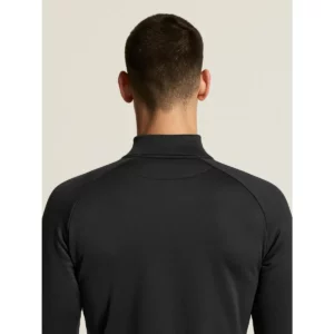 Polar hombre CRAFT EXPLORE POWER FLEECE HALF ZIP C18113, Negro, con modelo, detalle posterior del cuello