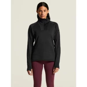 Polar mujer CRAFT EXPLORE POWER FLEECE HALF ZIP C18114, Negro, con modelo, vista frontal